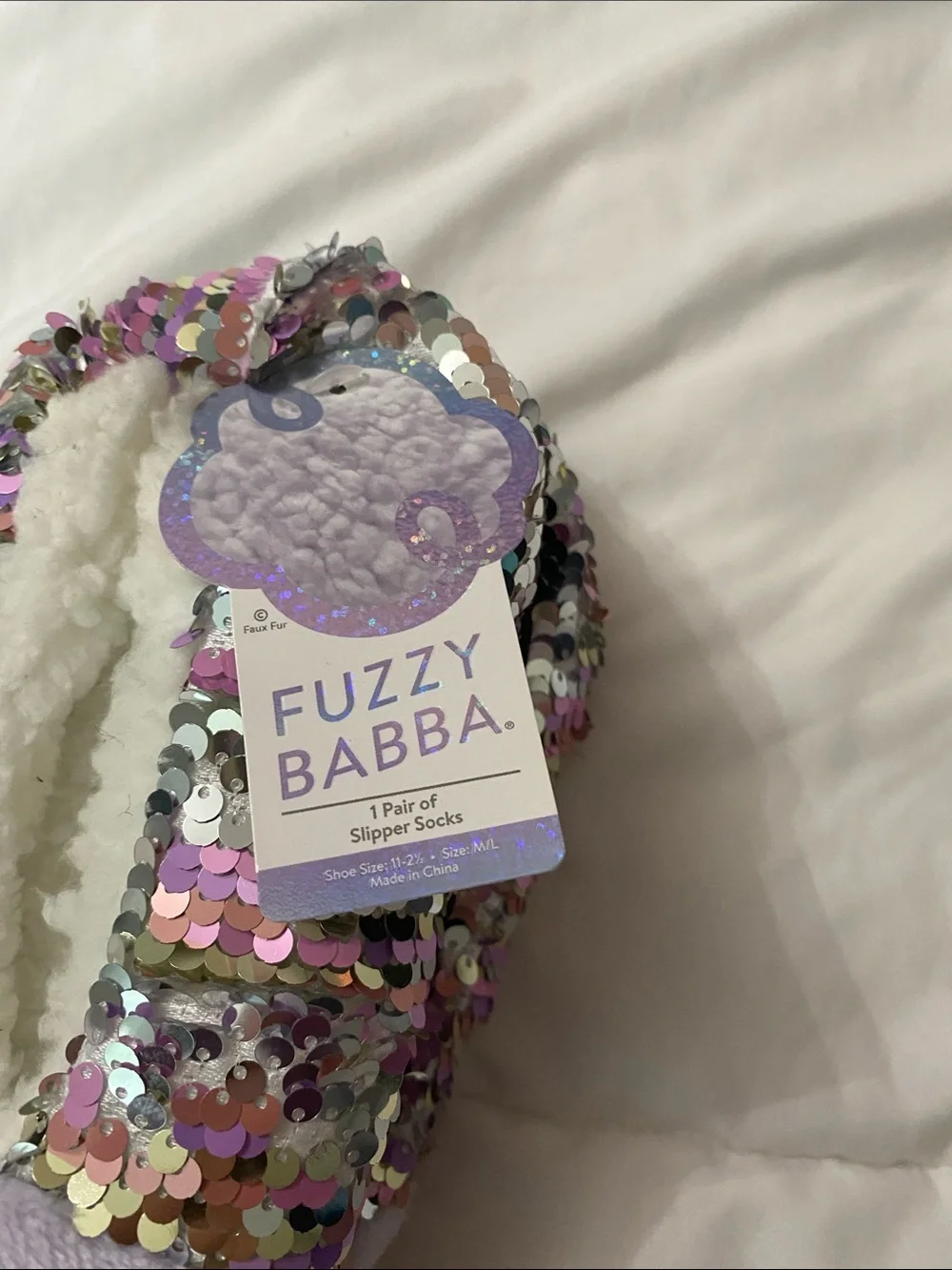 Fuzzy Babba slippers lavender